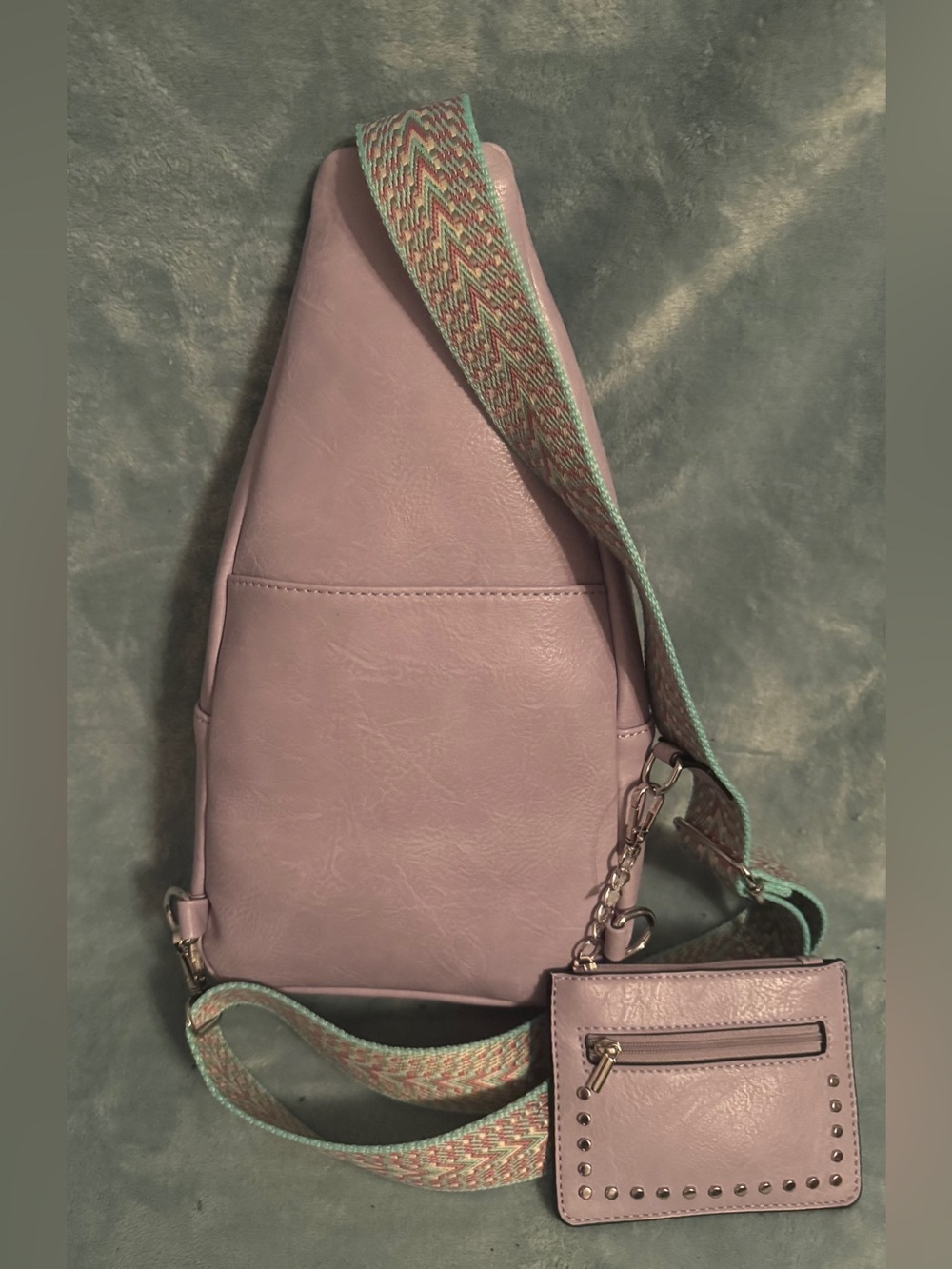 Lavender Crossbody Sling Bag with Detachable Card Wallet - Unbranded - Picture 2 of 5